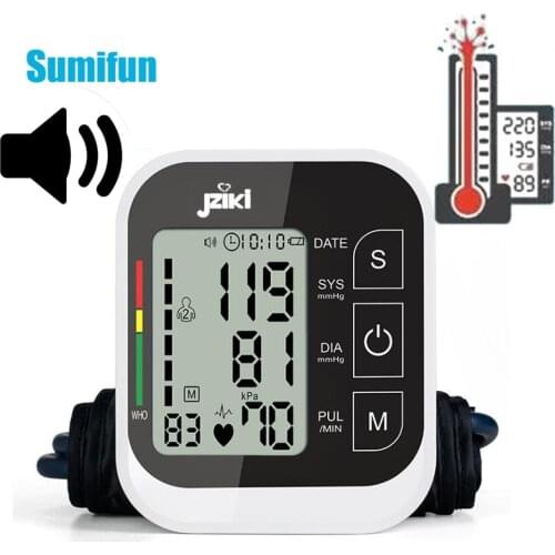 LCD Digital Arm Electronic Sphygmomanometer Blood Pressure Monitor Automatic Intelligence Accurate Home Measuring Tensiometro