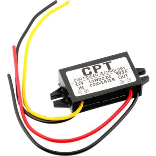 Universal DC12V to DC5V 3A 15W Converter Module Duble USB Output Power Adapter New Drop Shipping