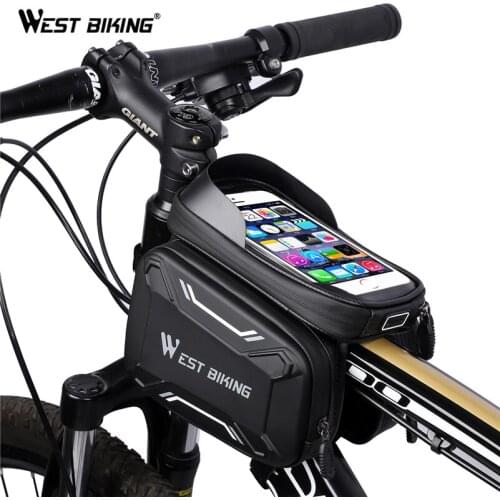 WEST BIKING Bicycle Bags Front Frame High-quality MTB Bike Bag Cycling Accessories Waterproof Screen Touch Top Tube Phone Bag