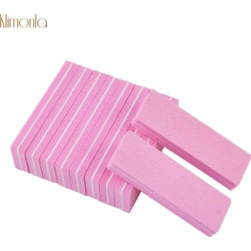 100pcs/lot Nail Buffers File For UV Gel Pink Nail Files Sanding Grinding Polishing Manicure Care Nail Buffing Tools