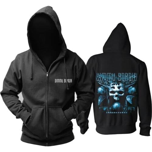 13 Designs Zipper Black Demon Dimmu Borgir Cotton Soft Warm Rock Hoodies Shell Jacket Brand Punk Heavy Metal Sweatshirt Fleece