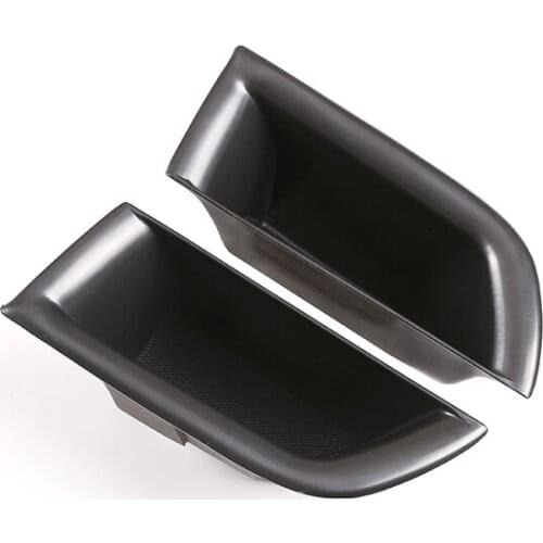 2 Pcs Black For Kia Sorento 2015 2016 2017 2018 Plastic Car Doors Storage Box Interior Accessories
