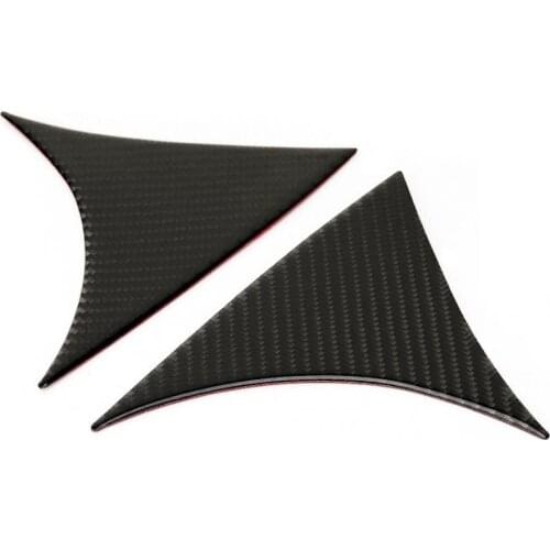 2pcs Carbon Fiber Rear Window Spoiler Side Wing Cover Trim Frame for Mazda3 Axela 2014- Car Cover