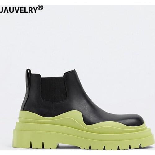 2021 Brand Designer Chunky Platform Boots Women Fashion Autumn British Style Chelsea Boots Thick Bottom Ankle Boots for Women