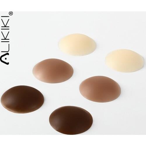 Reusable Women Breast Petals Dark Nipple Cover Brown Adhesive Silicone Breast Cover Pasties Invisible Bra Boob Tape