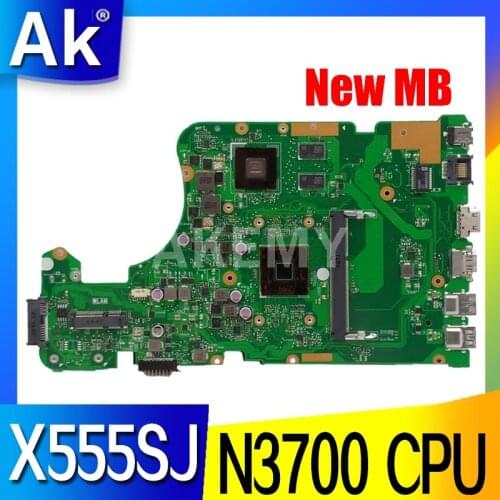 AKEMY X555SJ Laptop motherboard For Asus X555SJ original mainboard N3700 GT920M X555SJ X555SJ Laptop motherboard