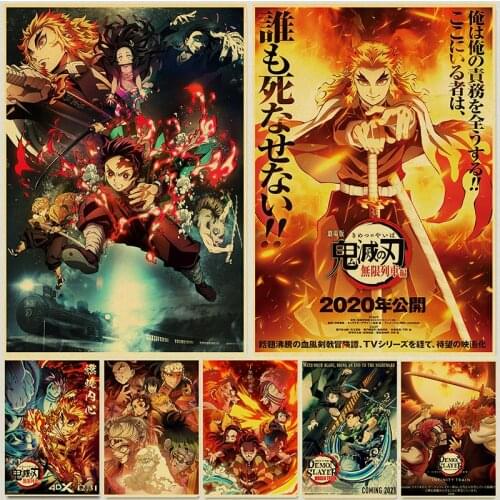 Diamond Painting Tin Sign Comic Movie Demon Slayer Mugen Train Anime Diamond Embroidery Kimetsu no Yaiba Home Decoration