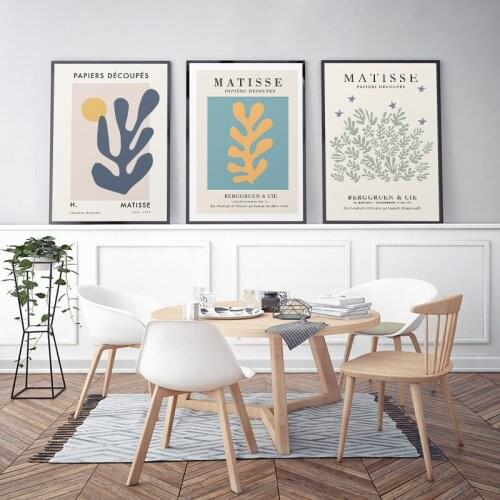 Henri Matisse Classic Abstract Female Body Leaf Print Wall Art Canvas Painting Picture Exhibition Poster Living Room Home Decor