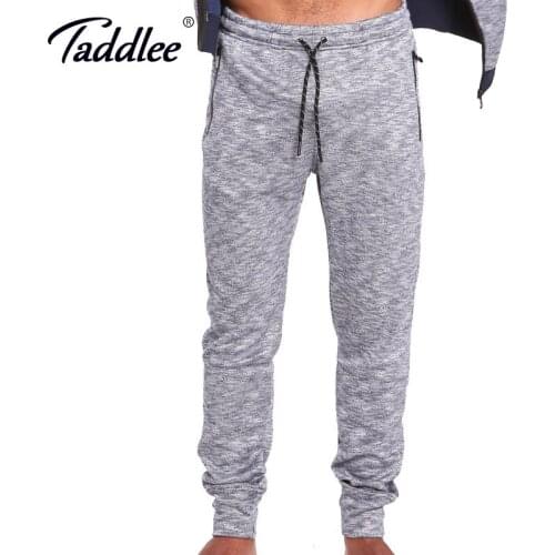Taddlee Brand Legging Men Running Jogger Skinny Basic Cotton Gray Pants Active Sweatpants Ankle Trousers Fitness Gasp Bottoms