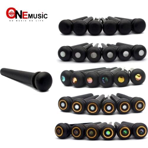 Ebony Acoustic Guitar Slotted Bridge Pin Classical Style Guitar Parts Accessories Black