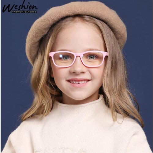 Vintage Blue Light Kids Glasses Pink Children Optical Frame Boy Girl Transparent Sun Glasse Anti Filter Computer Prescription UV