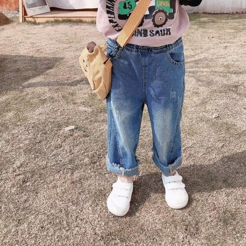 Girl Jeans Fashion Spring New Kids Casual Denim Pants Baby Girl Clothes Childrens Casual Jeans Kids Trousers Toddler Pants 2-7Y