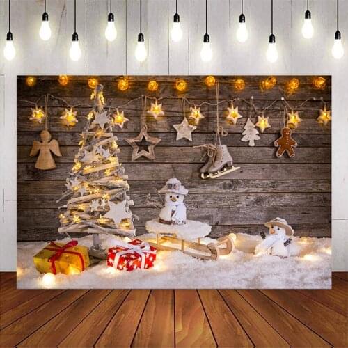 Photography backdrop wood floor snow white wooden background for photo studio christmas tree portrait photo shoot vinyl floor