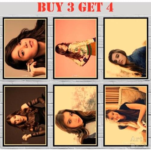 Hailee Steinfeld Kraft paper Poster Abstract Art Painting Funny Wall Sticker 42X30cm