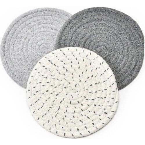 3pcs Round Heat Resistant Mat Bowl Pad Handmade Insulation Placemat Table Padding Cup Mat Resistant Placemat Kitchen Accessories