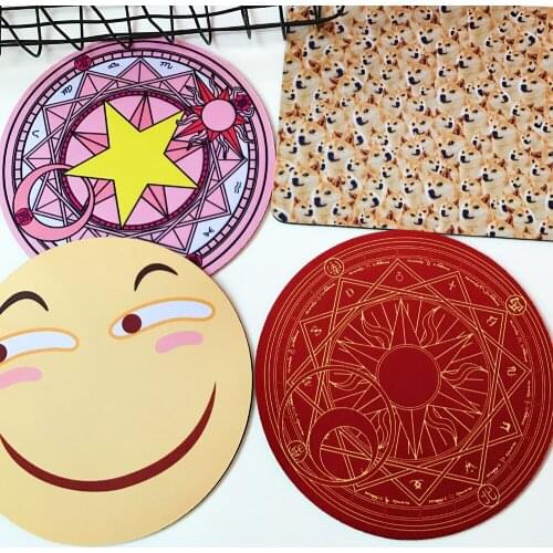 20cm Crirle Round Comics Anime Gaming Working Personalized Durable Gamer Mouse Mice Pad Mat Comfort Pads