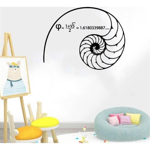 Math Science Wall Sticker Golden Ratio Math Wall Decal For Bedroom Classroom Wall Sticker Vinyl Mural Art DW9217