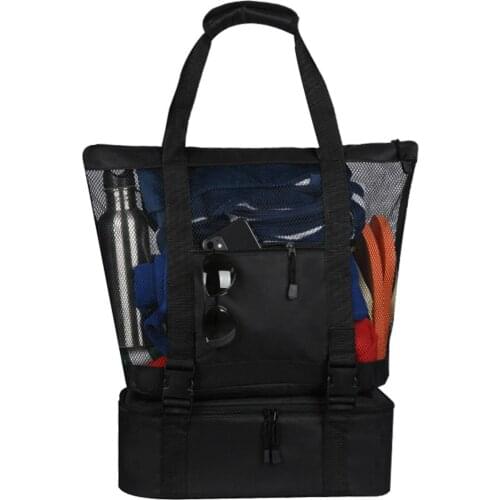 Multifunction 2 in 1 Beach Bag Oversized Lightweight Mesh Beach Tote Bag Summer Storage Travel For Outdoor Beach Storage Bags