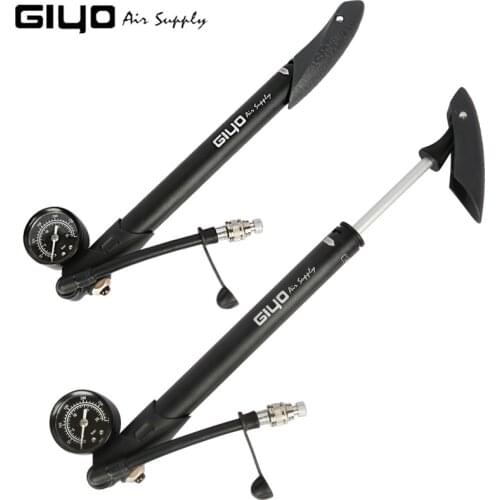 Giyo GS-41P 300psi Bicycle Tire Pump Road Bike Cycling T Handle Fixed Gauge Tyre Inflator MTB Fork Presta Schrader Air Pump