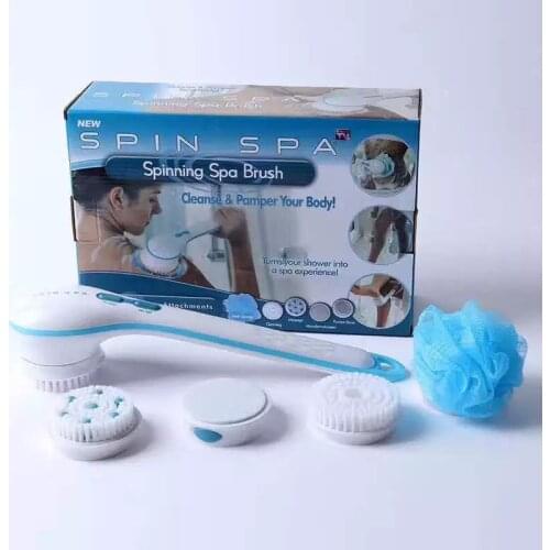 TV New Spin Spa Multi-functional Long Handle Back Rub Bath Waterproof Electric Massage Bath Brush Bath Brushes