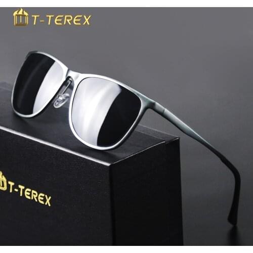 T-TEREX Polarized Sunglasses Men Lens UV400 Aluminium Magnesium Frame Sun Glasses Brand Designer Driving Goggles For Fishing