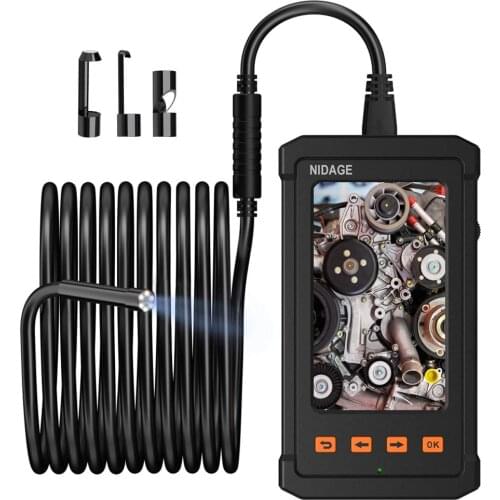 10M Cable Industrial Endoscope Cam 4.3inch 1080P LCD Screen with 5.5mm 6 LED Lights Micro Inspection Borescope Waterproof PQ305