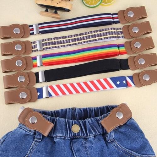 Kids Buckle-Free Elastic Belt Waist No Buckle Cartoon Print Stretch Belts Toddlers Adjustable Boys and Girl`s Belts for Jeans