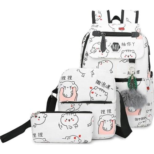 Fashion printing backpack for ladies backpacks High quality canvas school bags girls schoolbag Large capacity casual backpack