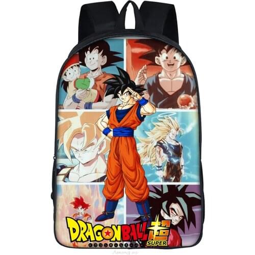 16 Inch 3D Print GOKU Children School Bags Orthopedic Backpack Kids Boys Girls Mochila Infantil Cartoon Bags