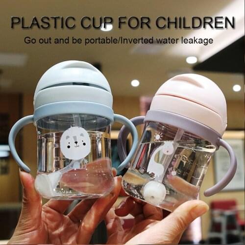 250 ML Baby Drink Sippy Cup Children Infant Silicone Leakproof Drinking Water Bottles Feeding Kids Toddler Straw Learning Cup