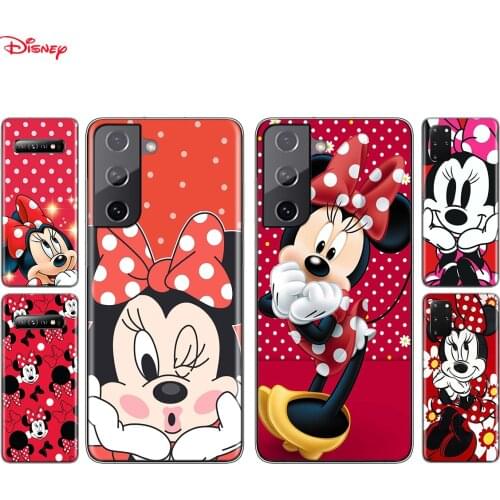 Silicone Cover Red Minnie Mouse For Samsung Galaxy S21 S20 FE Ultra S10 S10E Lite S9 S8 S7 Edge Plus Phone Case