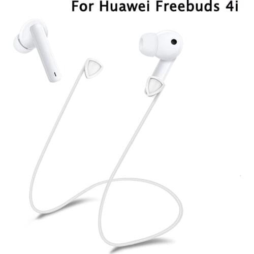 Silicone Earphone Strap for Huawei Freebuds 4i TWS Bluetooth Headset Anti-Lost Cable Rope Cord String for Freebuds 4i Accessory