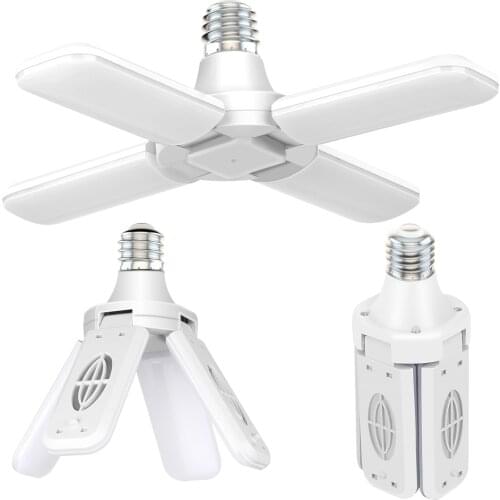 Led Lamp E26 Led Bulb For Home 30W 40W Foldable Fan Bombilla Leds Light Bulbs 85-265V/220V For House Bedroom Garage Ligting