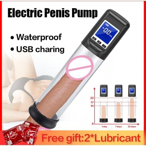 Vibrator Masturbators for Men Penis Pump Sleeve Male Penis Enlargement Cock Pump Sex Toys for Men Penis Extender Vaccum Pump