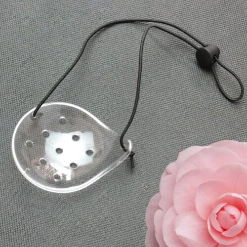1pcs 9 holes single eye shade multi hole plastic transparent spoon shaped eye mask for eye protection after ophthalmic surgery