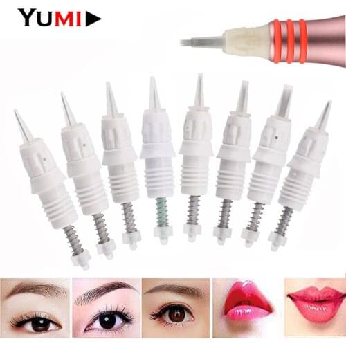 10pcs/lot Disposable Tattoo Needles Cartridges 9mm Screw For Charmant 3/4 Artmex Derma Machine Pen 1P 1D 2P 3P 3FP 5P 5FP 7FP