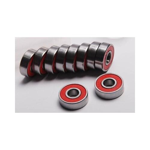 10x ABEC-9 608 2RS Inline Roller Skate Wheel Bearing Anti-rust Skateboard Wheel Bearing Red Sealed 8x22x7mm shaft