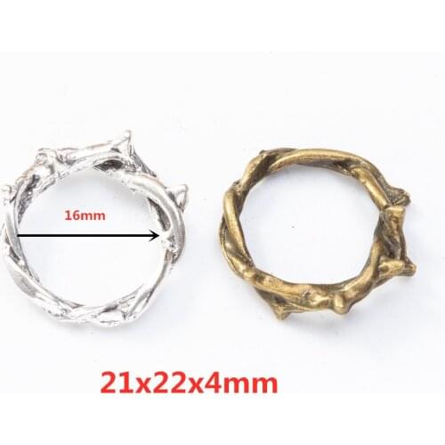 25 pieces of retro metal zinc alloy circle pendant DIY handmade jewelry necklace making 8329