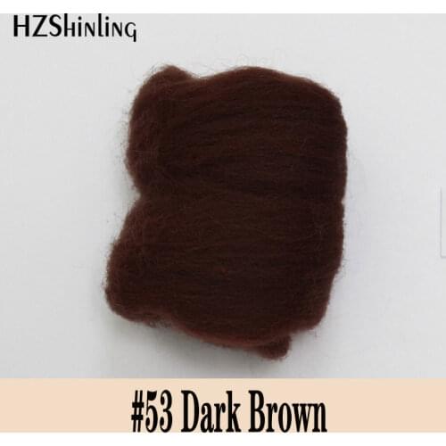 5 g Super Fast felting Short Fiber Wool Perfect in Needle Felt and Wet Felt Dark Brown Color Wool Material