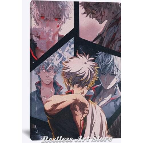 Anime Gintama Gintoki Sakata Anime Canvas Manga Home Decor Painting Wall Art Decoration Prints Dorm Living Room Bedroom Poster F