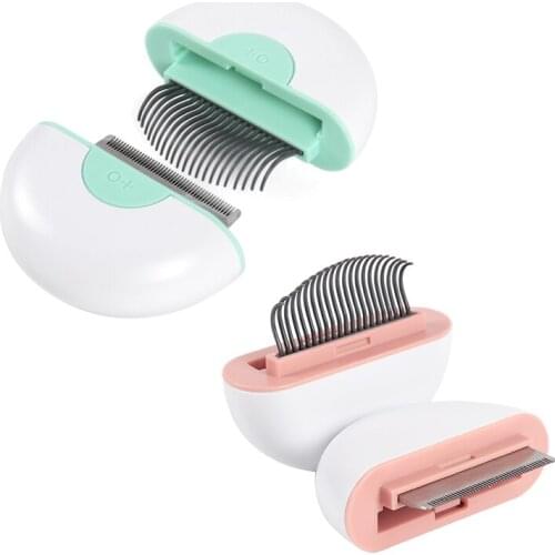 Pets dogs cats Massage Comb Hair Removal Open Knot Brush Pet Shell Needle Comb Stainless steel needle combined depilation combs