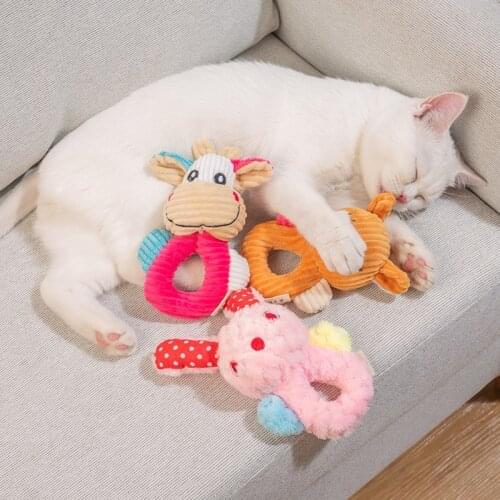 Pet Chew Squeak Toys Cats Accompany Interactive Dolls Dog Molar Toothbrush Puppy Soft and Cute Toys Cat Accessories Pet Supplies