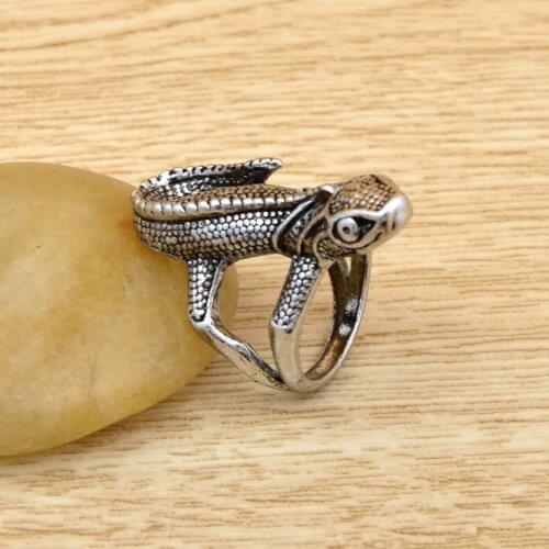 Classic Handmade Retro Lizard Ring Men Cute Chameleon Gecko Animal Rings Men Women Ring Trend Men Women Punk Party Jewelry