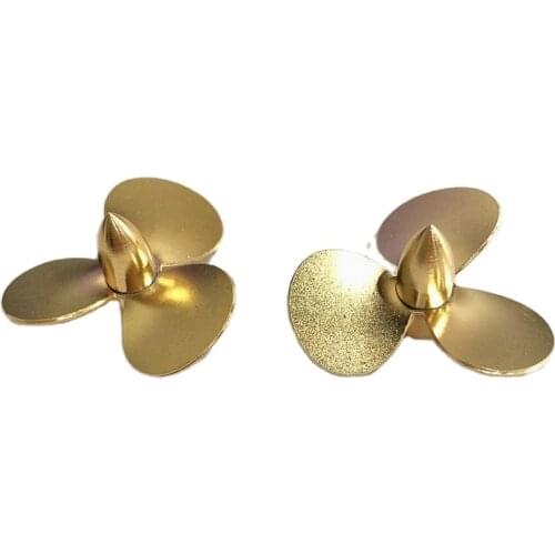Electric Boat Model Diameter 35mm 3 Blades Propeller Aperture M4 Brass Paddle Marine Props for RC Simulation Ship Accessories