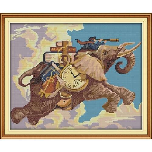 Joy Sunday Factory Direct Cross Stitch Character Pattern Explore the World Home Decoration Gift Set Handmade Cross Stitch11&14CT