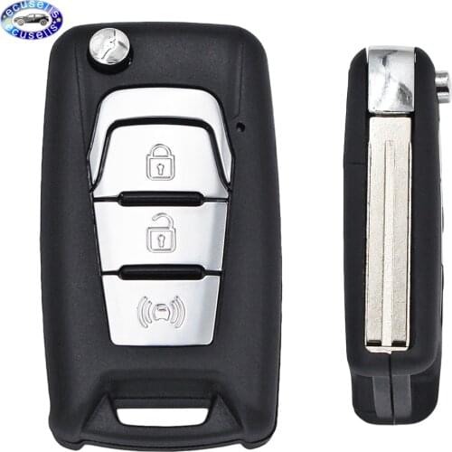 3 Button Flip Remote Key Shell For Ssangyong Korando New Actyon C200 2016 2017 Switchblade Folding Car Key