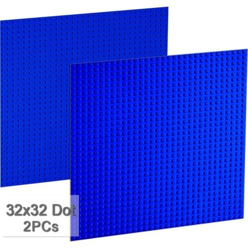 2PC Classic Base Plates 32X32 Dots Base Plate Plastic Bricks Baseplates Small Block Construction Toy for Kids Compatible Brand