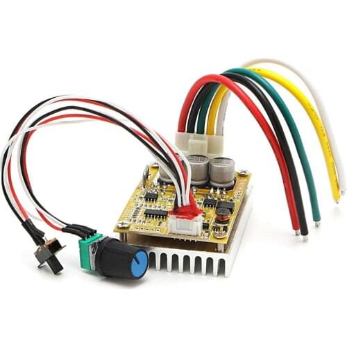 DC 5-36V 350W High Power Motor Controller Driver Board, Brushless DC Motor Speed Regulator Control with Reversible Switch