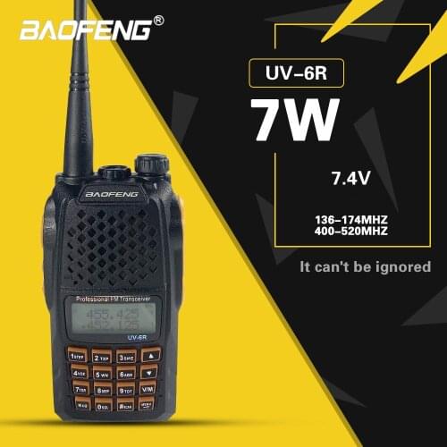 Baofeng UV-6R Walkie Talkie Vhf Uhf Professional CB Radio Dual Band 128CH LCD Display Wireless UV6R Portable Ham Two Way Radio