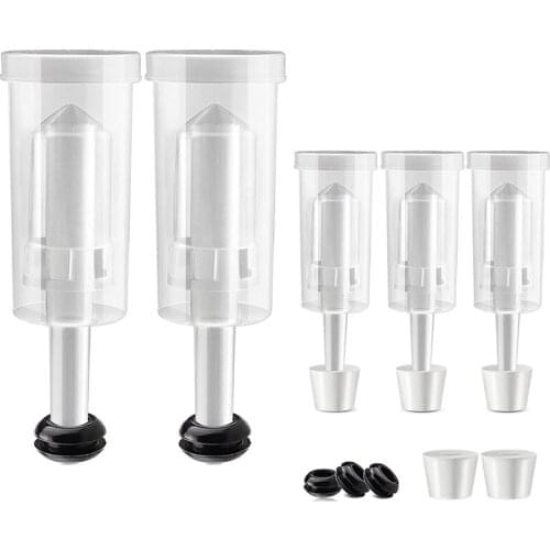 Mason Jar Grommet & Carboy Jug Bottle Bucket 6 Drilled Silicone Stopper, Home Brewing Preservation Airlock